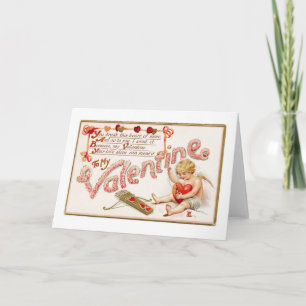 Cupid Mending Heart To My Valentine Greeting Card