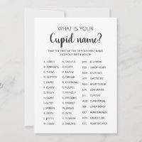 Cupid Name Game Valentine's day Party game