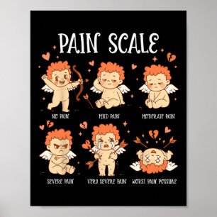 Cupid Nurse Pain Scale Valentine Day Triage Pain E Poster