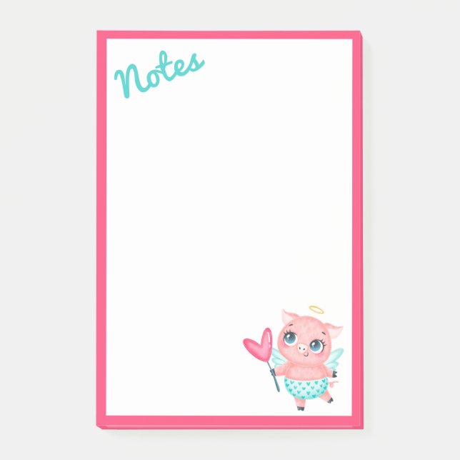 Cupid Pig Post-It Notes (Front)