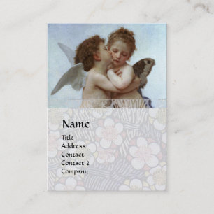 Cupid & Psyche as Children MONOGRAM Sapphire Business Card