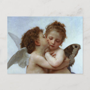 Cupid & Psyche as Children Valentine Holiday Postcard