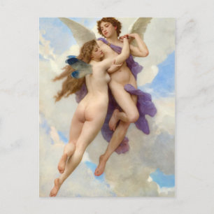 Cupid & Psyche in Loving Embrace Postcard