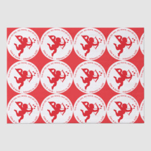 CUPID RED LOVE VALENTINE`S DAY TISSUE PAPER