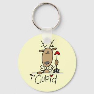 Cupid Reindeer Christmas Tshirts and Gifts Key Ring