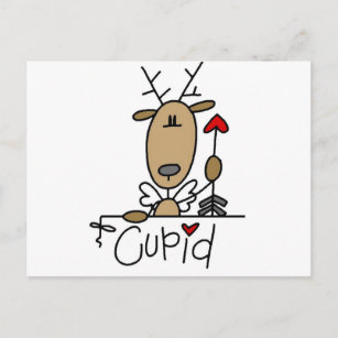 Cupid Reindeer Tshirts and Gifts Postcard