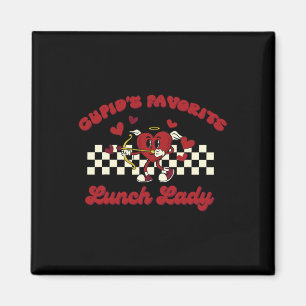 Cupid’s Favourite Lunch Lady Heart Valentine's Day Magnet