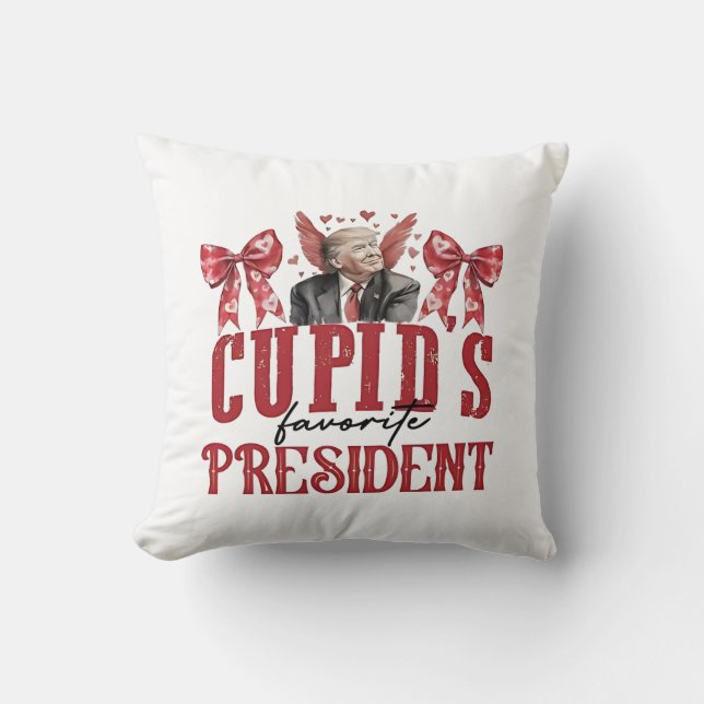 Cupid’s Favourite President Valentine Trump  Cushion (Front)