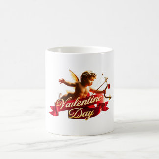 "Cupid’s Flight: A Valentine’s Day Elegance" Coffee Mug