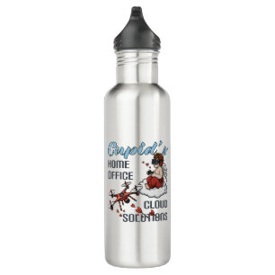 Cupid’s Home Office, Drone Valentine’s Day 710 Ml Water Bottle