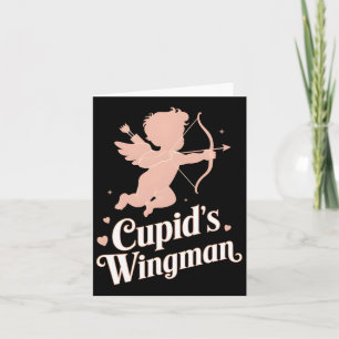 Cupid’s Wingman Funny Valentine’s Day Angel Design Card
