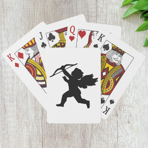 Cupid Silhouette Playing Cards