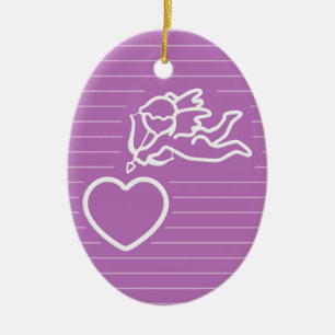 Cupid Strikes custom double-sided ornament