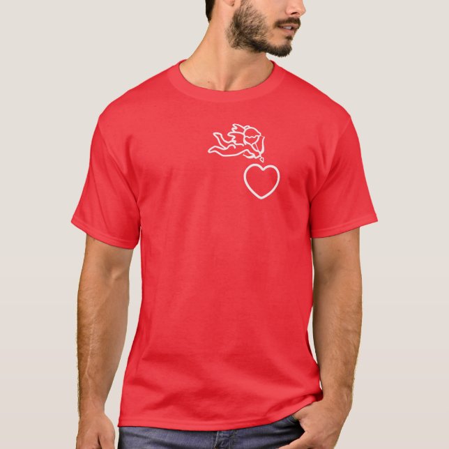 Cupid Strikes custom shirt – choose style, colour (Front)