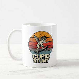 Cupid Stunt Funny Vintage Angel Retro Sunset Mug
