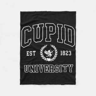 Cupid University Est 1823 Cute Valentine's Day Lov Fleece Blanket