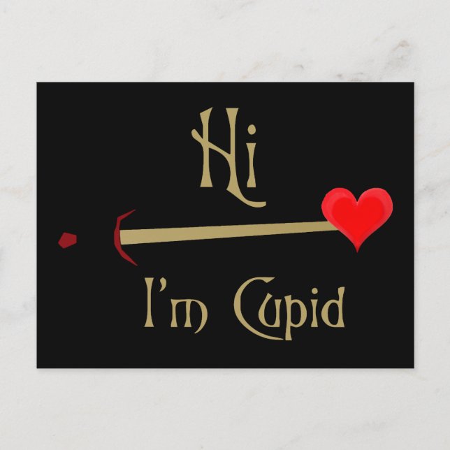 Cupid Valentine Holiday Postcard (Front)