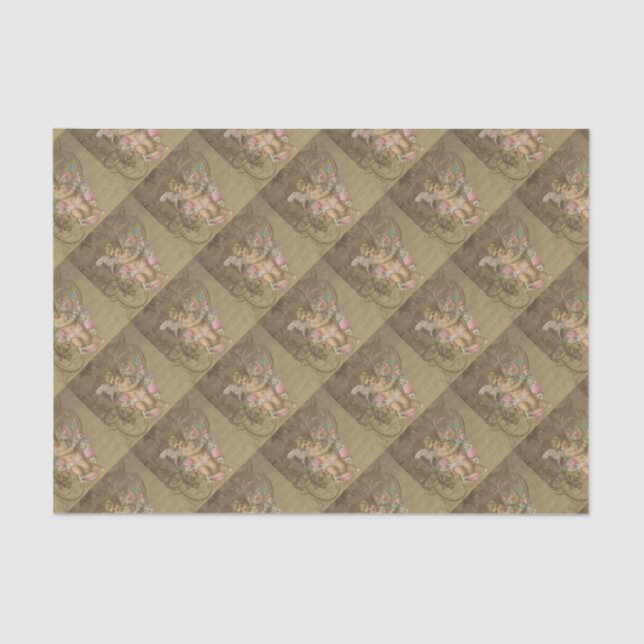 Cupid - Vintage Tissue Paper (Front)