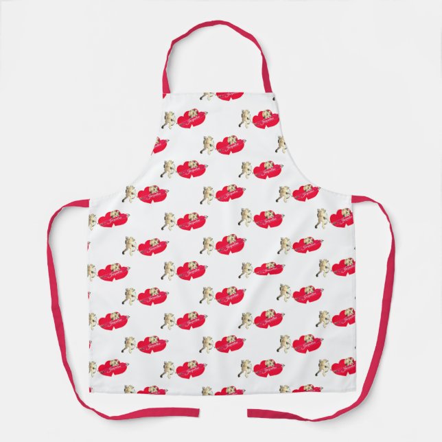 Cupid w/Hearts  Apron (Front)