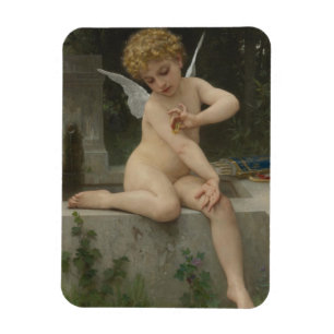 Cupid With a Butterfly (by Bouguereau) Magnet
