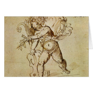 Cupid with a Violin by Campagnola, Renaissance Art