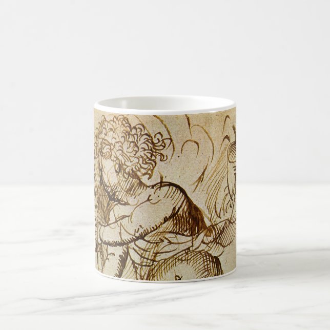 Cupid with a Violin by Domenico Campagnola Coffee Mug (Center)