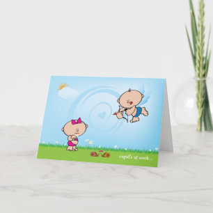 Cupid with arrow Valentine Love Card