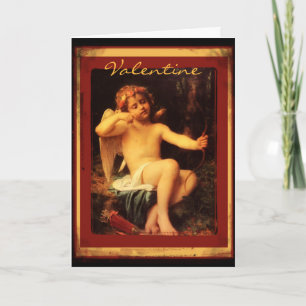 Cupid with Bow Fine Art Image Valentine Holiday Card