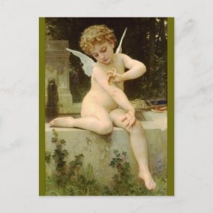Cupid with Butterfly — Bouguereau Postcard