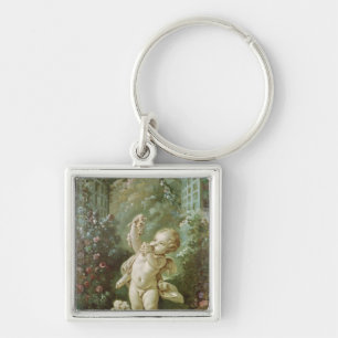 Cupid with Grapes Key Ring
