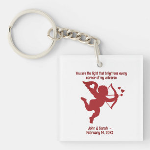 CUPID You are the light that brightens every corn Key Ring