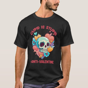 Cupid's About Stupids Skeleton Vintage Valentine's T-Shirt