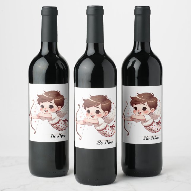 Cupid's Arrow Customise Birthday Party   Wine Label (Bottles)