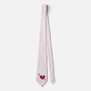 Cupid's Arrow in Heart Light Pink Tie