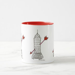 Cupid's Arrow NYC Skyscraper Valentine's Day Mug