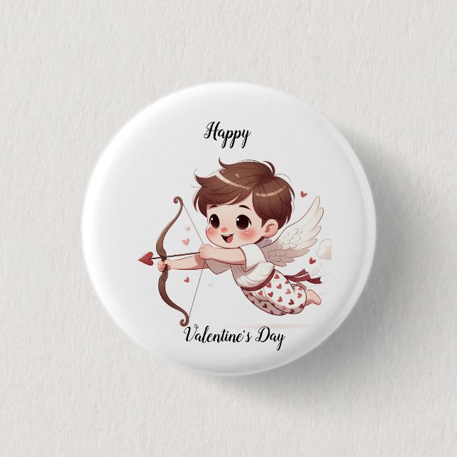 Cupid's Arrow Valentine's Day 3 Cm Round Badge (Front)