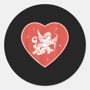 Cupids Arrow - Valentines Day Heart Classic Round Sticker