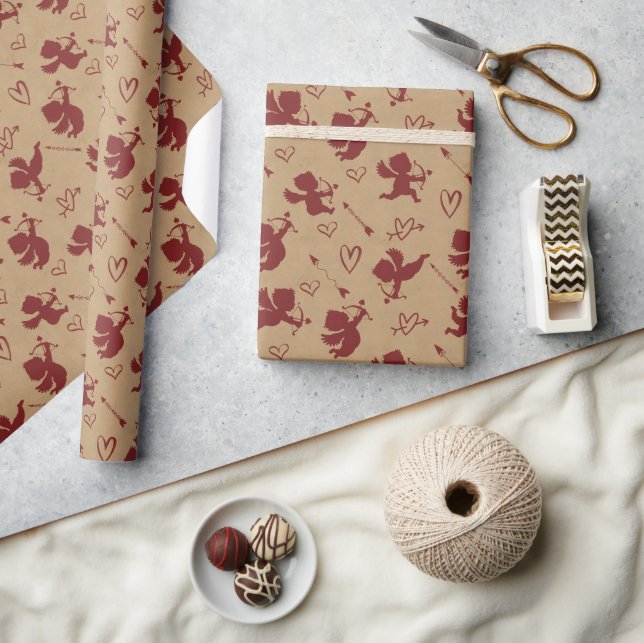 Cupids Arrows and Hearts ID630 Wrapping Paper (Crafts)