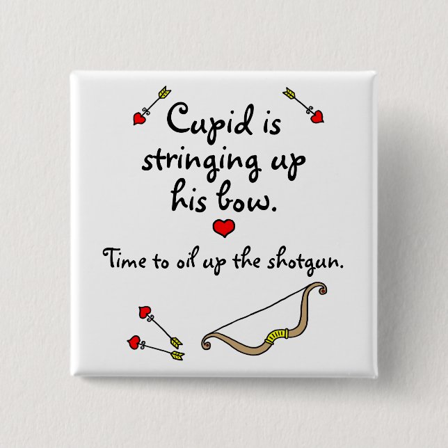 Cupid's Bow 15 Cm Square Badge (Front)