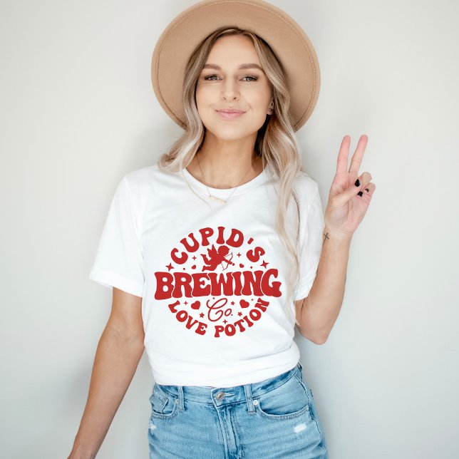 Cupid's Brewing Co Cute Coffee Valentine's Day T-S T-Shirt (Creator Uploaded)