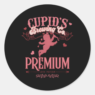 Cupid'S Brewing Co Love Potions Day Classic Round Sticker