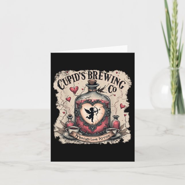 Cupids Brewing Co Love Potions Funny Valentine  Card (Front)