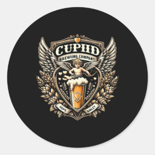 Cupid's Brewing Company Valentine Shirt Classic Round Sticker