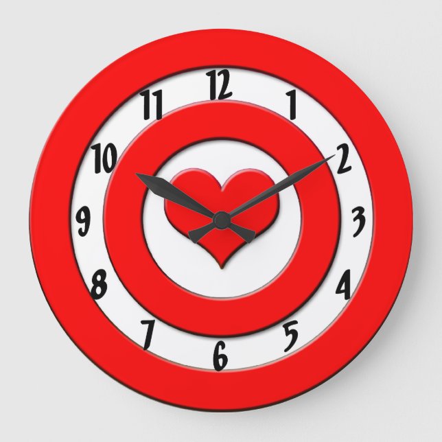 Cupid's Bullseye Large Clock (Front)