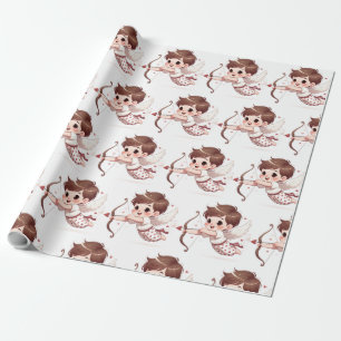 Cupid's Charm Be Mine Wrapping Paper