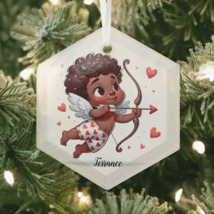 Cupid's  Charm Glass Tree Decoration