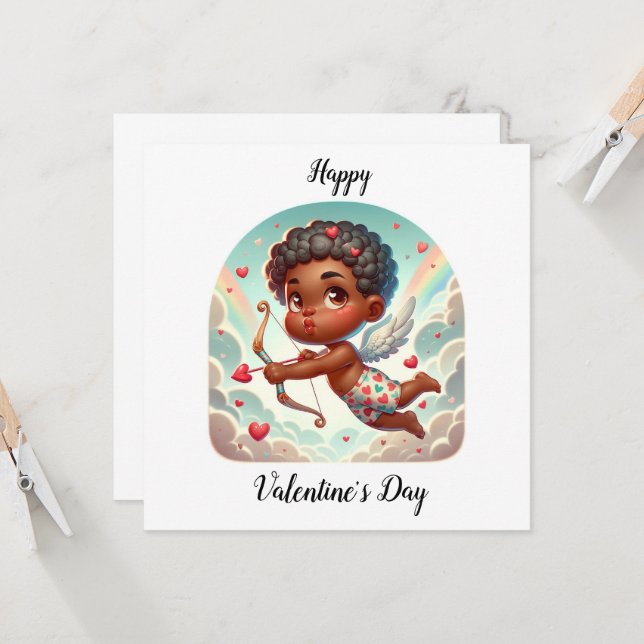 Cupid's Charm Valentine's  Card (Front/Back In Situ)