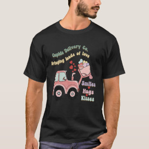 Cupid's Delivery Co Groovy Truck Valentines Loads T-Shirt