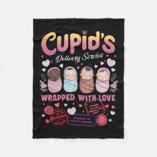 Cupid's Delivery Service Labour And Delivery Nurse Fleece Blanket