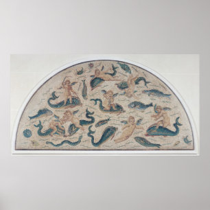 Cupids, Dolphins and Sealife from Utique Poster
